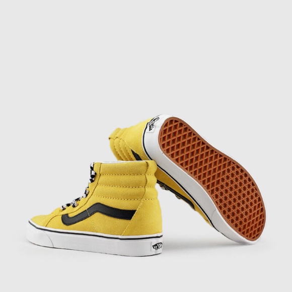 NEW Vans Sk8 Hi Wrap Alt Laces Taxi Yellow - Picture 5 of 5